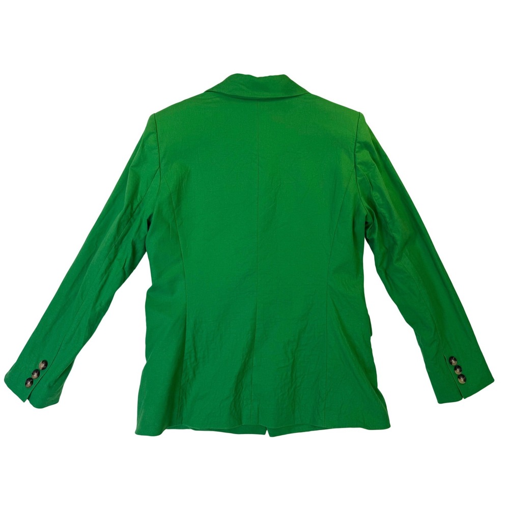 Alex Marie Green Linen Blend Button Front Blazer Jacket Preppy Classic Size 10 - Picture 5 of 8